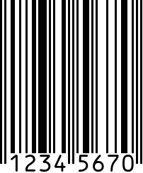 图2-18 GTIN-8（EAN-8）小尺寸商品条码
