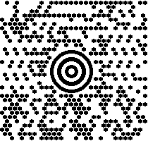 图2-25 MaxiCode矩阵式二维条码